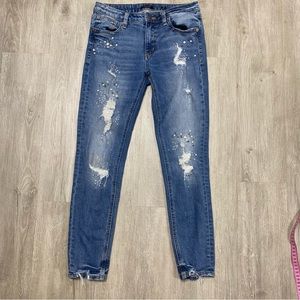 Miss Me Bedazzled McBling distressed Jeans